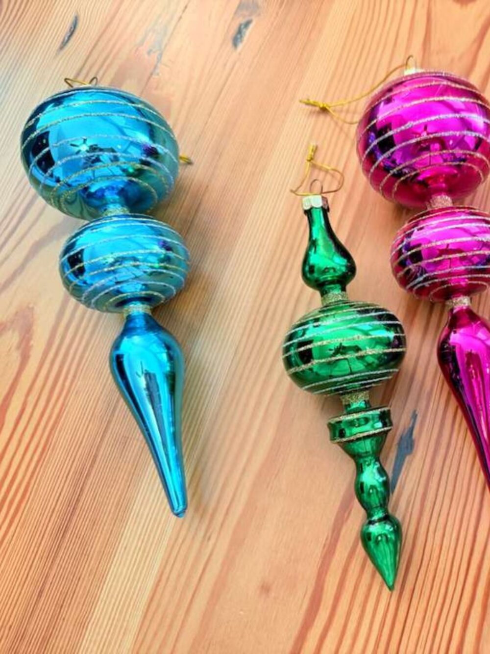 Balsam Hill Xmas tree Glass Ornaments/Finials Set/New